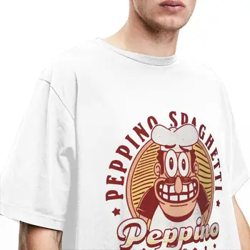 Забавная футболка с эмблемой Peppino Pizza, мужская женская футболка с круглым вырезом, новинка, футболки с коротким рукавом, идея подарка, топы - Изображение 2  