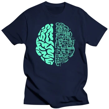 Мужская футболка с электрическим мозгом manic computer science печатная плата - Изображение 2  