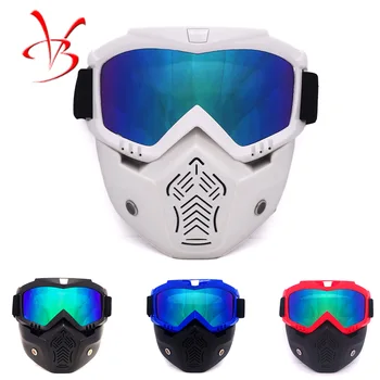 Очки для внедорожного мотоцикла, съемная маска для лица, защитные очки для квадроцикла, лыжная маска для пейнтбола, защита от запотевания для тактической игры CS - Изображение 2  