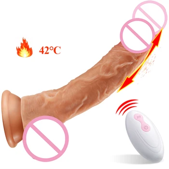 AAV 8,7-дюймовый большой фаллоимитатор с 8 режимами вибрации Секс-игрушки Беспроводные Вибрирующие фаллоимитаторы с нагревающейся анальной пробкой Игрушки для женщин AM Penis - Изображение 1  