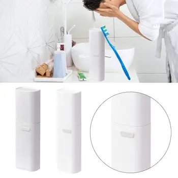 Переносной ящик для хранения зубных щеток, держатель для зубной пасты, чашка для домашнего хранения, Наружный Держатель, Аксессуары для ванной комнаты - Изображение 1  