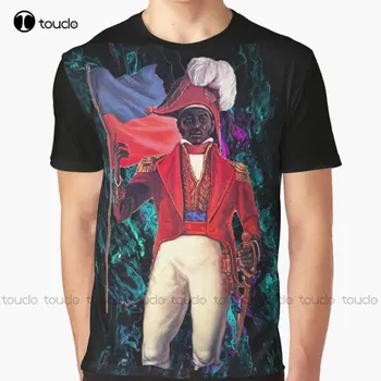 Футболка с абстрактным рисунком Jean-Jacques Dessalines На заказ, футболки с цифровой печатью для подростков, унисекс, Рождественский подарок Xs-5Xl - Изображение 1  
