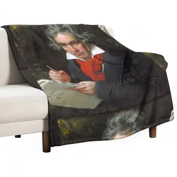 Новый портрет Бетховена, плед 1819 года, аниме плед для дивана, зимние одеяла для кровати - Изображение 1  