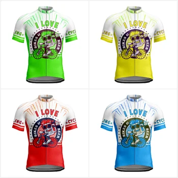 Велосипедная майка, летняя уличная одежда для шоссейных велосипедов, мужская велосипедная рубашка, шорты, спортивная рубашка из полиэстера, четыре варианта на выбор - Изображение 1  