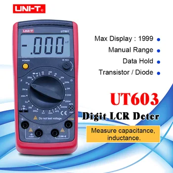 UNI-T UT603 Измерители Сопротивления, Индуктивности, Емкости, Тестеры, Измеритель LCR, Конденсаторы, Омметр, Тестер непрерывного действия, звуковой сигнал - Изображение 1  