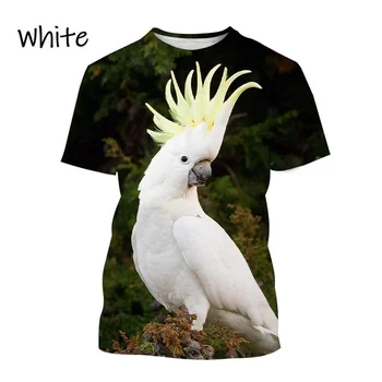 новая повседневная футболка с 3D принтом bird parrot love parrot pattern, мужская и женская футболка с короткими рукавами - Изображение 1  