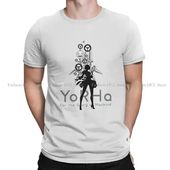 2B Футболка из полиэстера в стиле хип-хоп YoRHa, креативная уличная одежда для игр Nier Automata, удобная футболка для мужчин, футболка - Изображение 1  