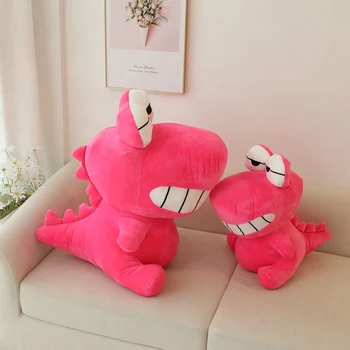 Подушка с мягким плюшевым наполнителем в виде розового динозавра, милая розовая плюшевая кукла-динозавр, плюшевые игрушки - Изображение 2  