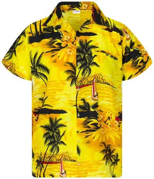 Мужские Летние рубашки с 3D принтом для отдыха на Гавайях, мужские Женские Элегантные рубашки с лацканами, повседневная рубашка для мужчин, одежда - Изображение 2  