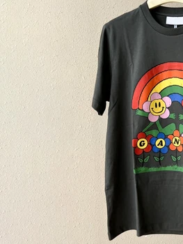 Новая футболка с графическим принтом Rainbow Для женщин 2023, футболки с круглым вырезом и коротким рукавом, Женская повседневная уличная одежда, Модные топы для женщин - Изображение 2  
