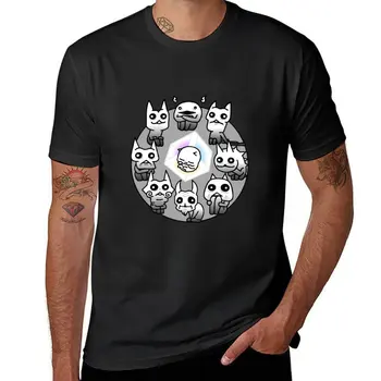 Футболки с настенной росписью Battle Cats Nekoluga, однотонные футболки, мужские забавные футболки - Изображение 1  
