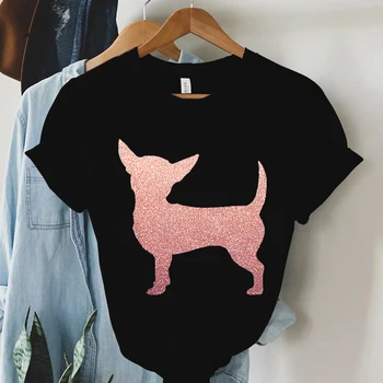 Женская футболка с принтом Цветных Собак, Модная Винтажная футболка С Забавными животными, Летняя футболка Harajuku, Женские Топы, Camisetas - Изображение 1  