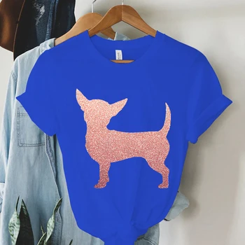 Женская футболка с принтом Цветных Собак, Модная Винтажная футболка С Забавными животными, Летняя футболка Harajuku, Женские Топы, Camisetas - Изображение 2  