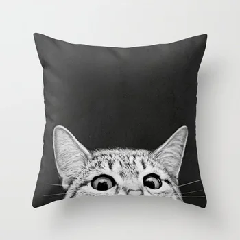 Серия Cute cat с декоративным рисунком наволочка для дома квадратные офисные декоративные чехлы для подушек - Изображение 2  