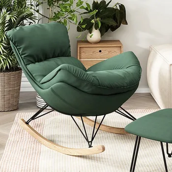 Технология Velvet Recliner Кресло-качалка для отдыха Одноместный диван для гостиной Легкая роскошная мебель в европейском стиле - Изображение 2  