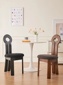 Винтажный стол и стул из массива дерева для домашнего использования, Скандинавский дизайнер, Книжная спинка, Средневековый стол и стул с тихим ветром - Изображение 1  