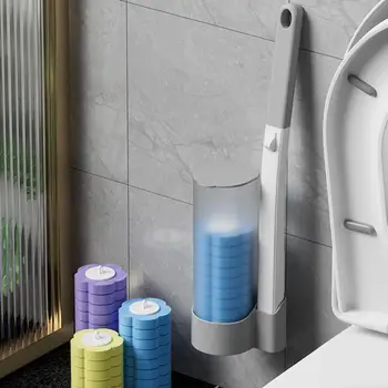 Туалетный инструмент Эффективный Гигиеничный Туалет 360-Градусный Сменный набор одноразовых щеток для замены аксессуаров для ванной комнаты - Изображение 2  