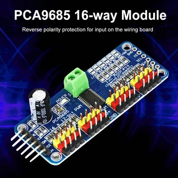Модуль PCA9685 16-Канальный Модуль PWM/Servo Driver Плата Модуля 12-битного постоянного тока 5-10 В Плата 40-1000 Гц Интерфейс I2C DIY Kit для Raspberry Pi - Изображение 2  