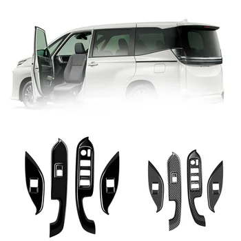 Для Toyota Voxy 2022, кнопка включения подъема автомобильного стекла, наклейка на накладку панели, ABS, ярко-черный дверной подлокотник RHD - Изображение 1  