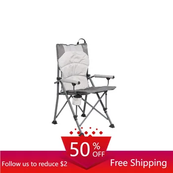 Жесткое кресло из глицинии, для взрослых, Походное кресло, Пляжное складное кресло, Переносные складные стулья, Уличная мебель, кресло для рыбалки, Серый - Изображение 1  