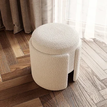 Роскошное туалетное кресло Nordic, современный простой табурет для макияжа, домашняя спальня, маленькая семья, табурет для макияжа с минимальной спинкой - Изображение 2  