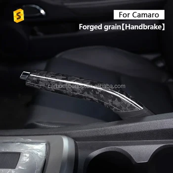 Аксессуары для интерьера автомобиля из кованого углеродного волокна, ручной тормоз для Camaro модели 2010 -2015 гг. - Изображение 2  
