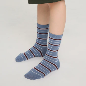 MILANCEL Новые осенние детские носки для мальчиков в спортивном стиле, полосатые носки с решеткой, 3 пары, много - Изображение 2  