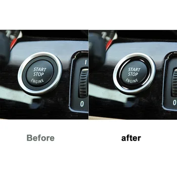 1шт Автомобильный Двигатель O1e Кнопка Запуска Остановки Ключа Зажигания Круглая Наклейка-Накладка Для BMW Old 3series E90 E92 E93 Специальной Модификации - Изображение 2  