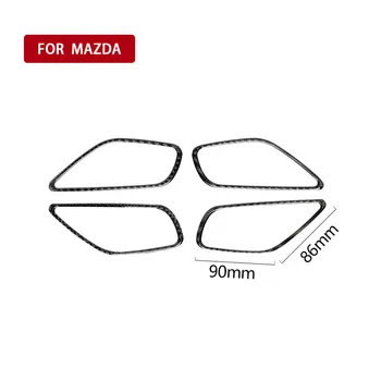 Для Mazda 3 Axela 2014 2017 2018 Настоящие Детали Интерьера Автомобиля Из Углеродного Волокна Внутренняя Дверная Ручка Рамка Украшение Накладка Наклейка - Изображение 2  