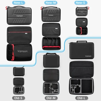 Жесткий чехол Vamson для переноски GoPro Hero 11 10 9 8 7 6 5 Водонепроницаемый Чехол PU Shell Bag Box для экшн-камеры Insta360 One X2 X3 - Изображение 2  