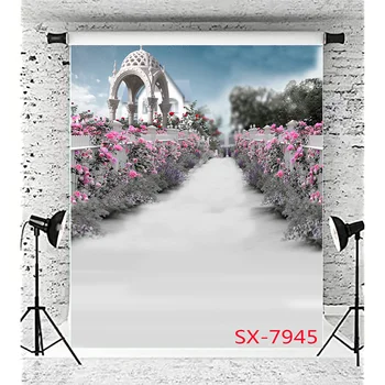 Свадебное платье SHUOZHIKE Valentine's Пейзажный фон, красивая цветочная стена, реквизит для фотосъемки XH-32 - Изображение 1  