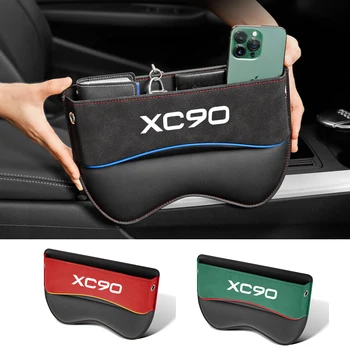 Универсальный ящик для хранения Автокресел Volvo XC90, Органайзер для зазора в Автокресле, Боковая сумка для сиденья, Зарезервированное Отверстие для зарядного кабеля, автомобильные аксессуары - Изображение 1  