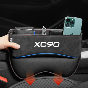 Универсальный ящик для хранения Автокресел Volvo XC90, Органайзер для зазора в Автокресле, Боковая сумка для сиденья, Зарезервированное Отверстие для зарядного кабеля, автомобильные аксессуары - Изображение 2  