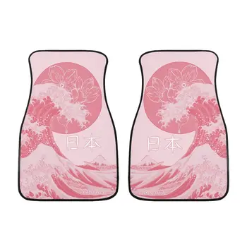 Набор автомобильных ковриков Kanagawa wave Pink Cherry Blossom Сакура В японском стиле JDM Автомобильные коврики для девочки в японском стиле - Изображение 2  
