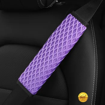 Плечевой чехол для автомобильного ремня безопасности с 3D Ромб, Устройство для крепления ремня безопасности, Универсальный Ремень Безопасности, Дышащая Сетка Для защиты автомобиля - Изображение 1  