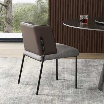 Железный обеденный стул Nordic, Льняные Офисные Кухонные стулья для столовой, Дизайнерская мебель для дома Sedie Da Pranzo A2 - Изображение 2  