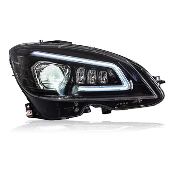 Автомобильные Фары Benz W204 LED Far Porjector Lens 2007-2010 C300 C260 C200 LED Head Lamp DRL Автомобильные Аксессуары - Изображение 1  
