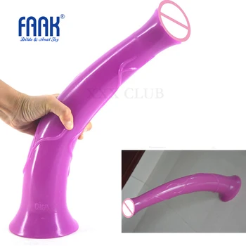 FAAK 44*6,8 см Огромный длинный Звериный Донг Животные Большой фаллоимитатор Мягкий пенис для женской мастурбации, секс-игрушки для женщин - Изображение 1  