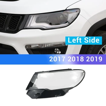 Крышка объектива автомобильной фары, абажур, Прозрачный корпус переднего фонаря для Jeep Compass 2017 2018 2019 Левая сторона - Изображение 2  