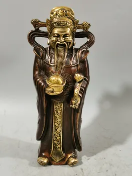 Позолоченная Бронзовая статуя Бога богатства Юаньбао Жуйи Защищает Безопасный дом, Открывающий Офисное украшение - Изображение 1  