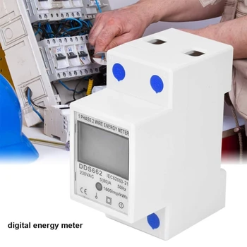 Портативные Однофазные мониторы потребления электроэнергии Потребляемая мощность Ваттметр Ампер Тестер R7UA - Изображение 2  