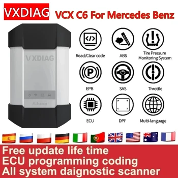 VXDIAG VCX C6 Для Mercedes Benz DIoP OBD2 Диагностические Инструменты Для MB Star C6 SD Connect Диагностика Считыватель кода obd2 Сканер для Benz - Изображение 1  