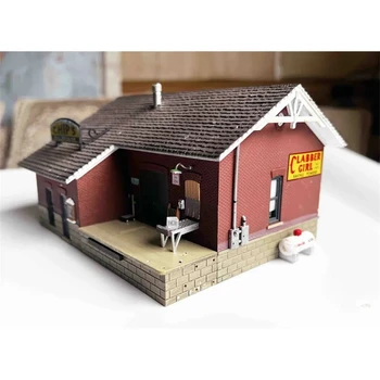 Масштабная модель здания 1/87 HO, модель пекарни, коллекция миниатюрных сцен, пейзаж с песочным столом - Изображение 1  