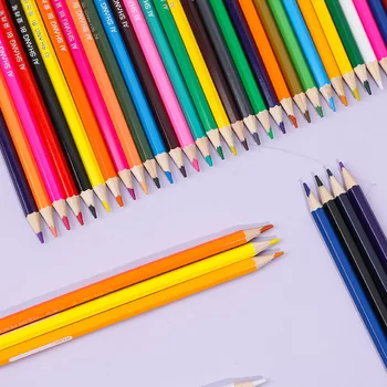 Набор для рисования 12-24 цветов, ручка для граффити, цветные канцелярские принадлежности, Карандаши для рисования, Детский цветной эскиз, Детская раскраска карандашом. - Изображение 2  