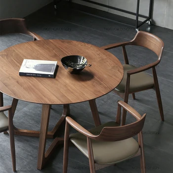 Обеденный стул Muebles Nordic из массива дерева, Президентское кресло, ресторан Hiroshima Ash, кресло для совещаний, простое кресло - Изображение 1  