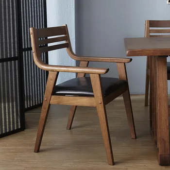 Стул для японского ресторана, кухонный стул из массива дерева, качественная спинка для отдыха, мебель для гостиной, Универсальные стулья для столовой, 2 шт. - Изображение 1  