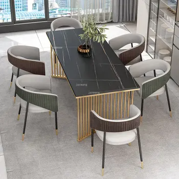 Обеденный стул в скандинавском стиле для гостиной из минималистичной ткани Обеденный Чай Бытовая Мебель для маленькой квартиры Кухонная Мебель Стулья для столовой - Изображение 1  