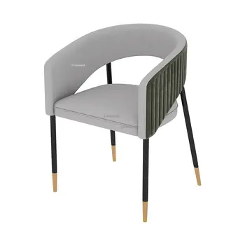 Обеденный стул в скандинавском стиле для гостиной из минималистичной ткани Обеденный Чай Бытовая Мебель для маленькой квартиры Кухонная Мебель Стулья для столовой - Изображение 2  