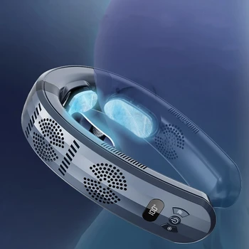 2023 Подвесной шейный вентилятор 6000 мАч Мини USB Перезаряжаемый портативный вентилятор с быстрым воздушным охлаждением Мобильные вентиляторы без лопастей Наружный охладитель - Изображение 1  