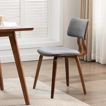 Обеденный стул из массива дерева в скандинавском стиле, кухонное кресло для спальни, современный минимализм, уличный стул, складная мебель для дома - Изображение 1  
